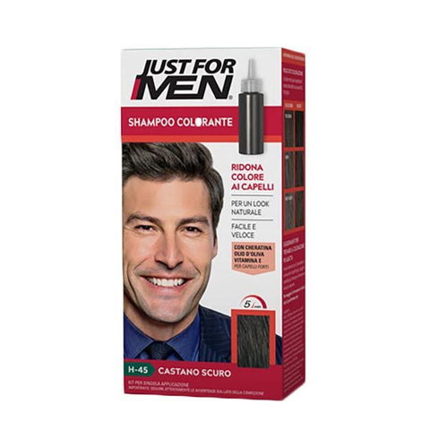 JUST FOR MEN - Shampoo Colorante castano scuro